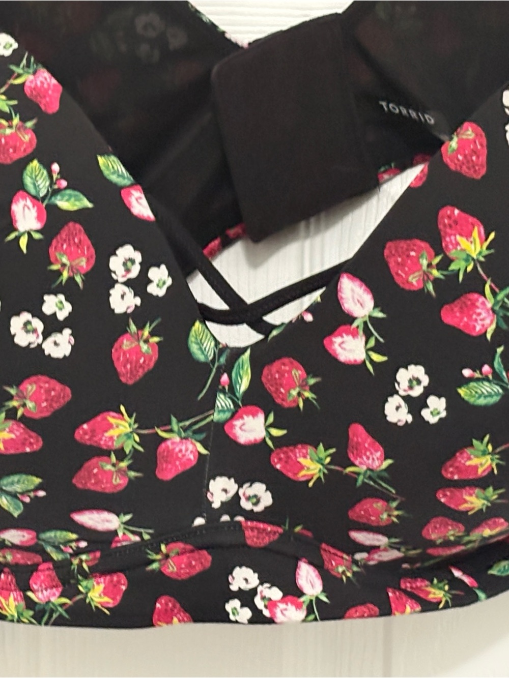 torrid Black Strawberry-Print underwire bra